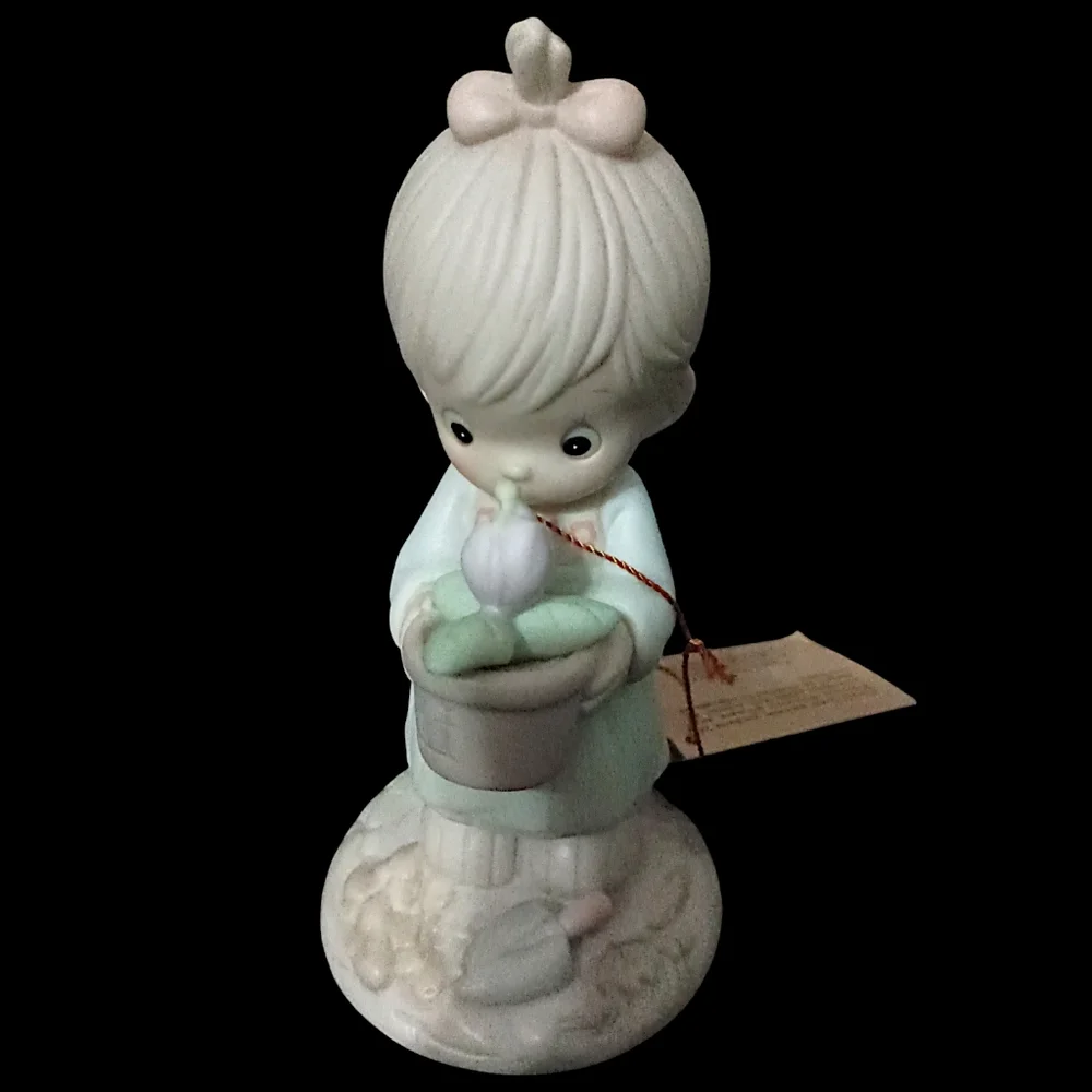 Vintage‎ Precious Moments Figure Calendar Girls May Enesco Girl Holding Flower